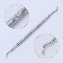 Dual-ended Nail Art Cuticle Tool Multifunction Stainless Steel Pedicure Spoon Pusher Groove Pick Manicure Nail Art Tools 1Pc