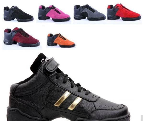 New Arrival Leather Suede Dance Shoe Jazz Hip Hop High Heel Sneaker