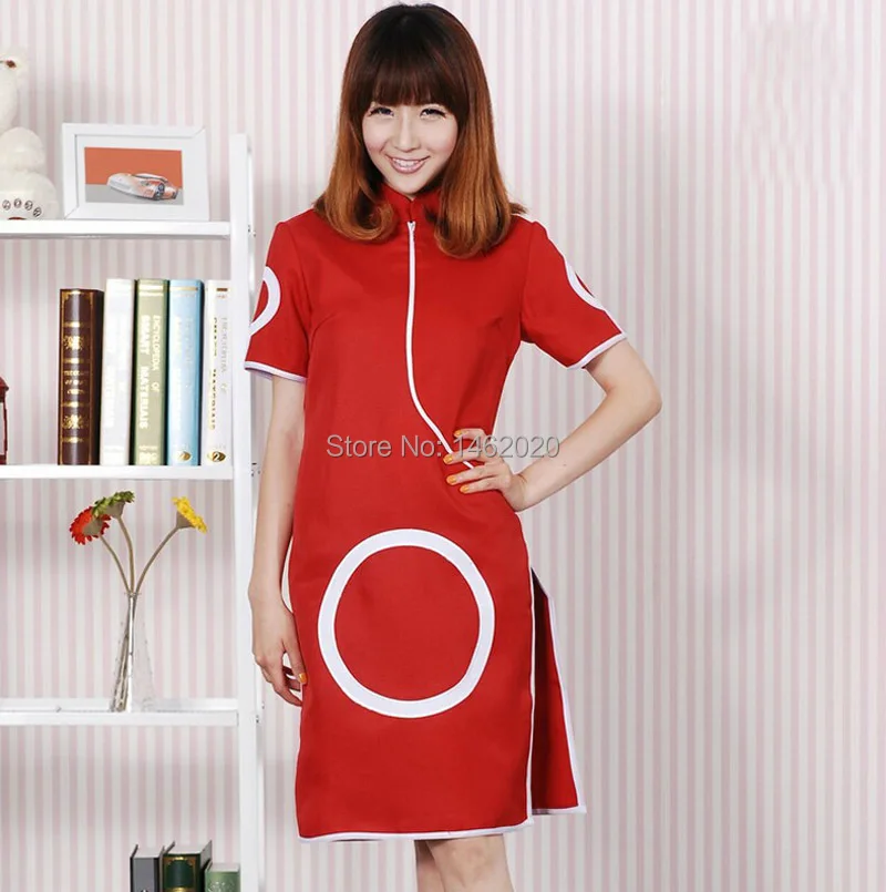 Аниме Наруто Харуно Сакура 1 го поколения косплей костюм cheongsam вышивка одежда