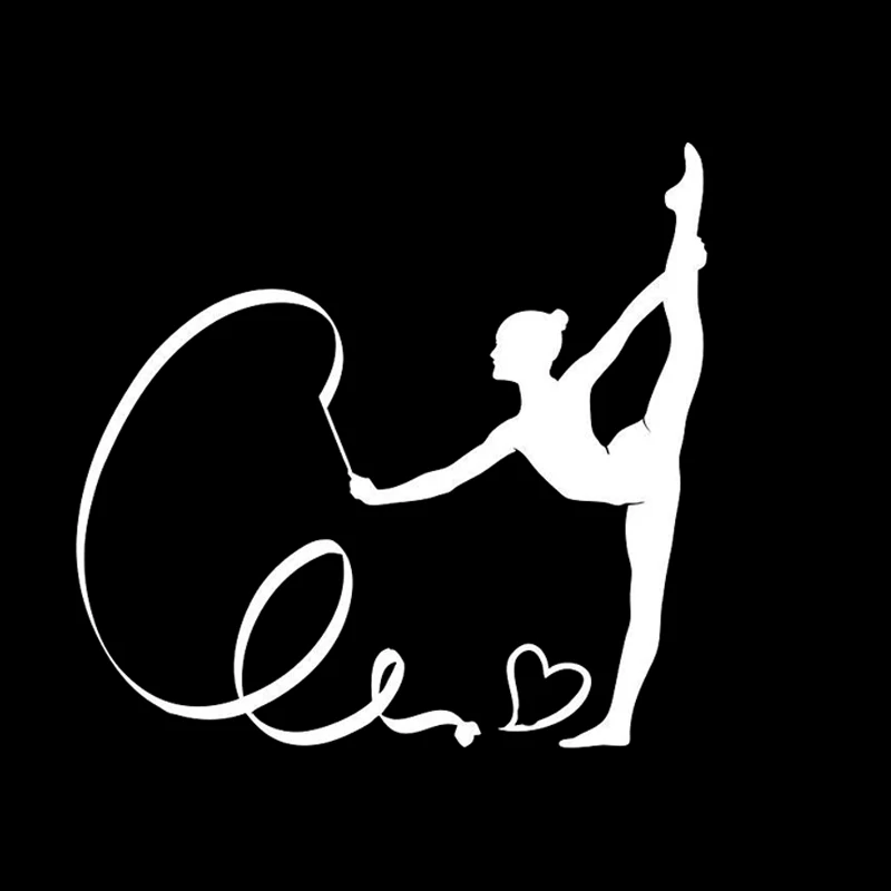 14-2CM-13-6CM-Interesting-Gymnast-Silhouette-Car-Sticker-Vinyl-Black-Silver-S9-0524 (1)