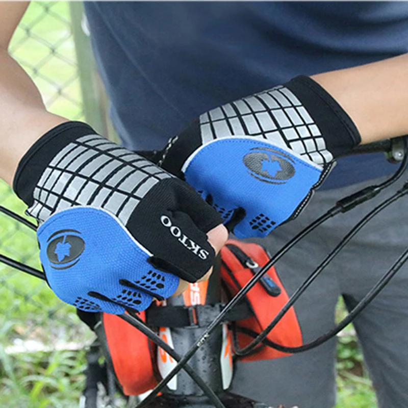 Guantes de Ciclismo GEL antideslizante carreras deporte carretera montaña MTB medio dedo bicicleta guante transpirable Ciclismo Luvas