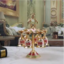 6 чашек/набор, европейские металлические винные чашки, барные аксессуары, диспенсер для бутылок, графин для виски, чашки для виски, для самогона JB004