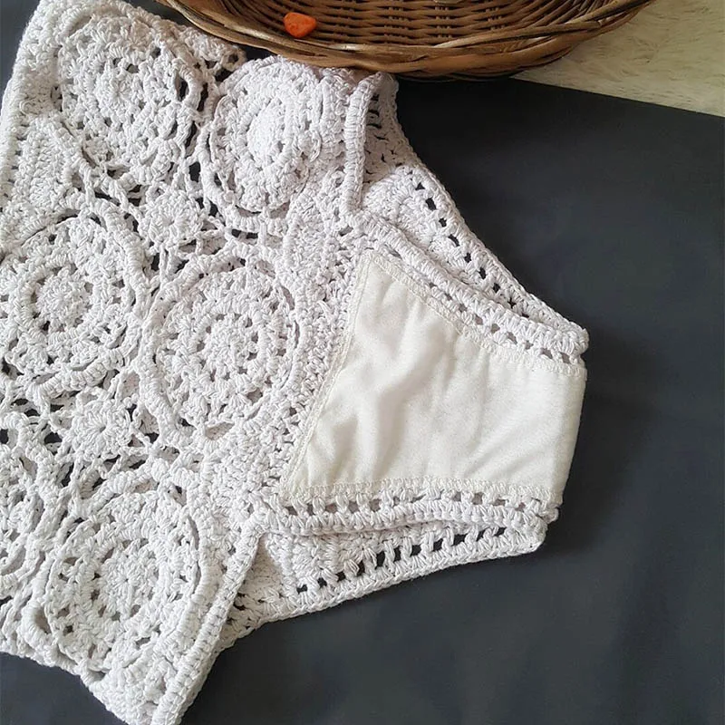 Handmade Crochet Bikini Knitting Swimsuit Hollow Sexy Knitted Beach Women Swimwear High Waist Triangle Secret  (11)