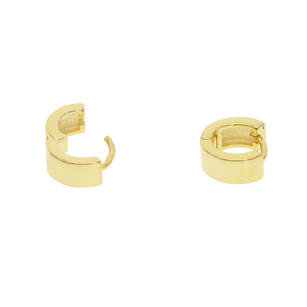 

2018 Hot Sell gold delicate high polish Round 100% 925silver Mini drop Earring Young Girl Jewellery Gold Color cute mini Earring