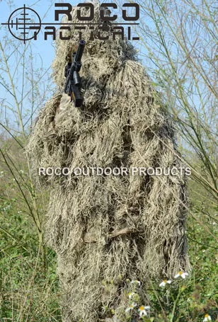 ROCOTACTICAL легкий моющийся снайперский Ghillie костюм Тактический Камуфляжный костюм для военной охоты страйкбол Пейнтбол Лесной - Цвет: Desert