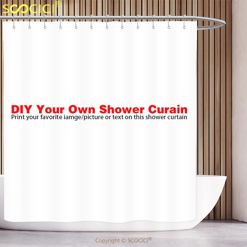 Diy Custom Polyester Shower Curtain Water Soap And Mildew