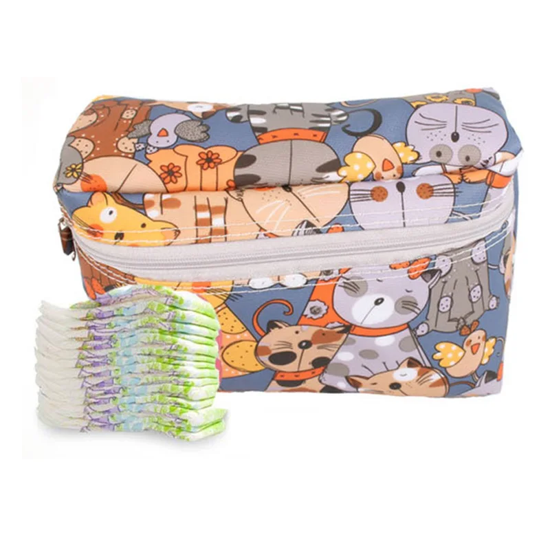 Baby Diaper Caddy Organizer Wet Bag Cartoon Multifunctional Mummy Bags Stroller Newborn Toddler Nappy Dry Storage Bag BB5131 (2)