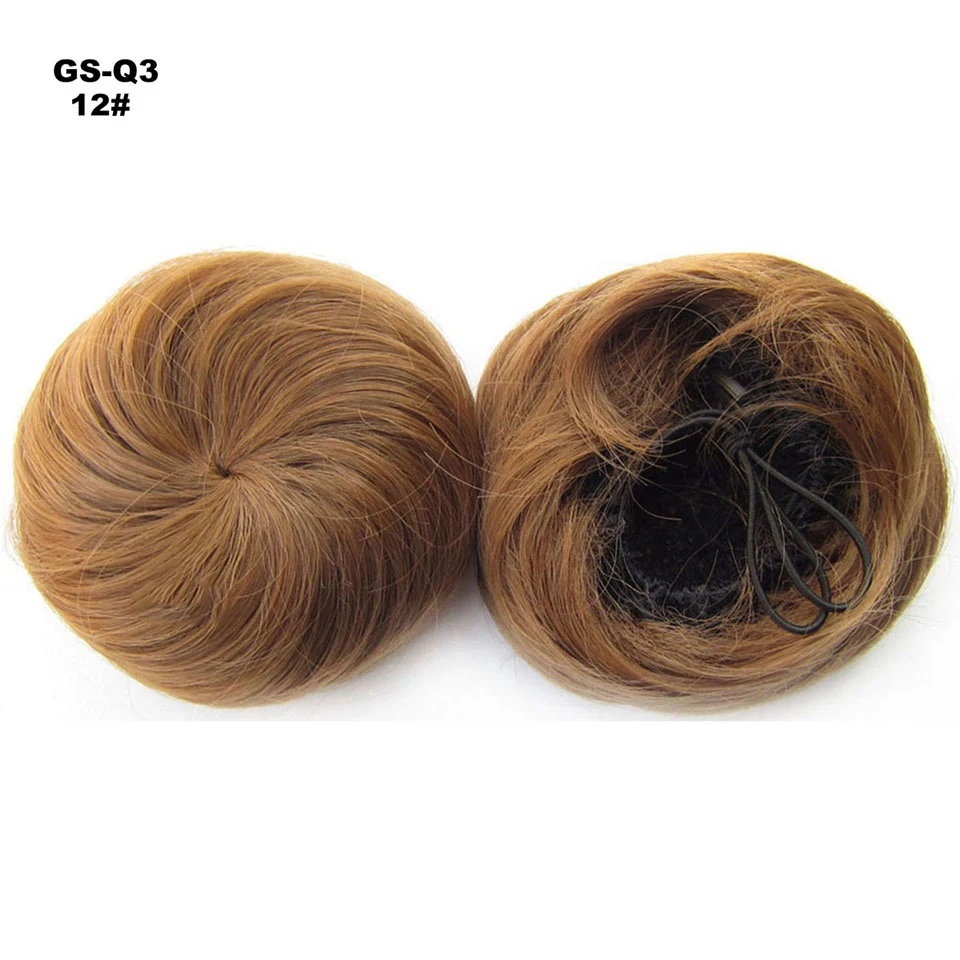 TOPREETY термостойкие синтетические волосы, для увеличения объема, 30gr кудрявый шиньон шнурок резинкой прически пончик Q3