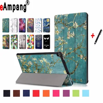 

For Amazon Fire HD 10 2017 Case Fashion Slim Light Magnet Smart Sleep Wake Up Cover For Amazon Fire HD 10 (2017) Case+Stylus Pen
