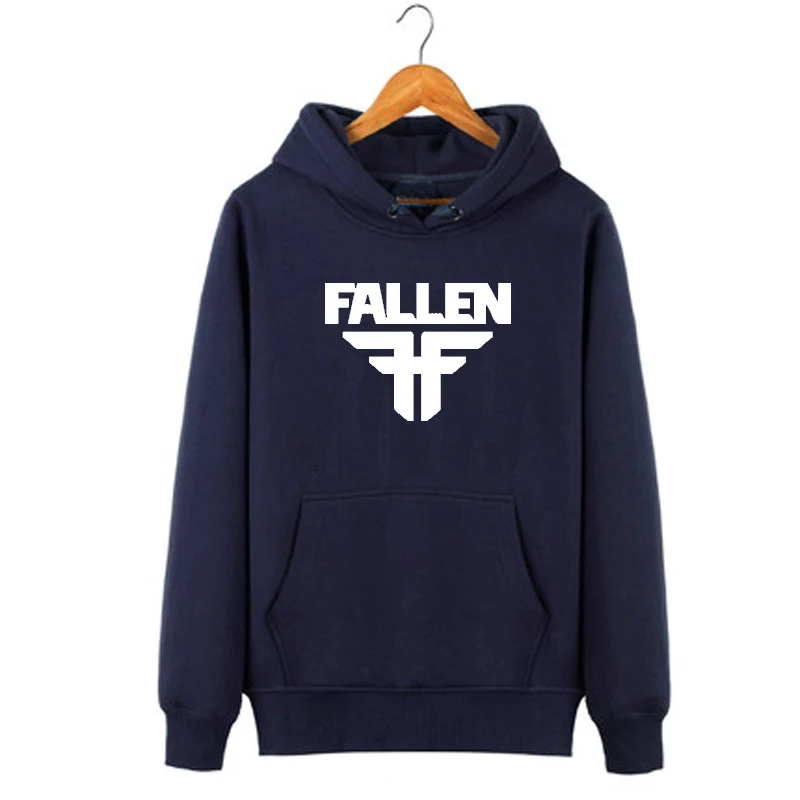 Горячее предложение! Распродажа! Fallen хлопок Harajuku толстовка мужская черная в высокое качество XXL с капюшоном мужские толстовки и свитшоты 3xl серый - Цвет: navy blue