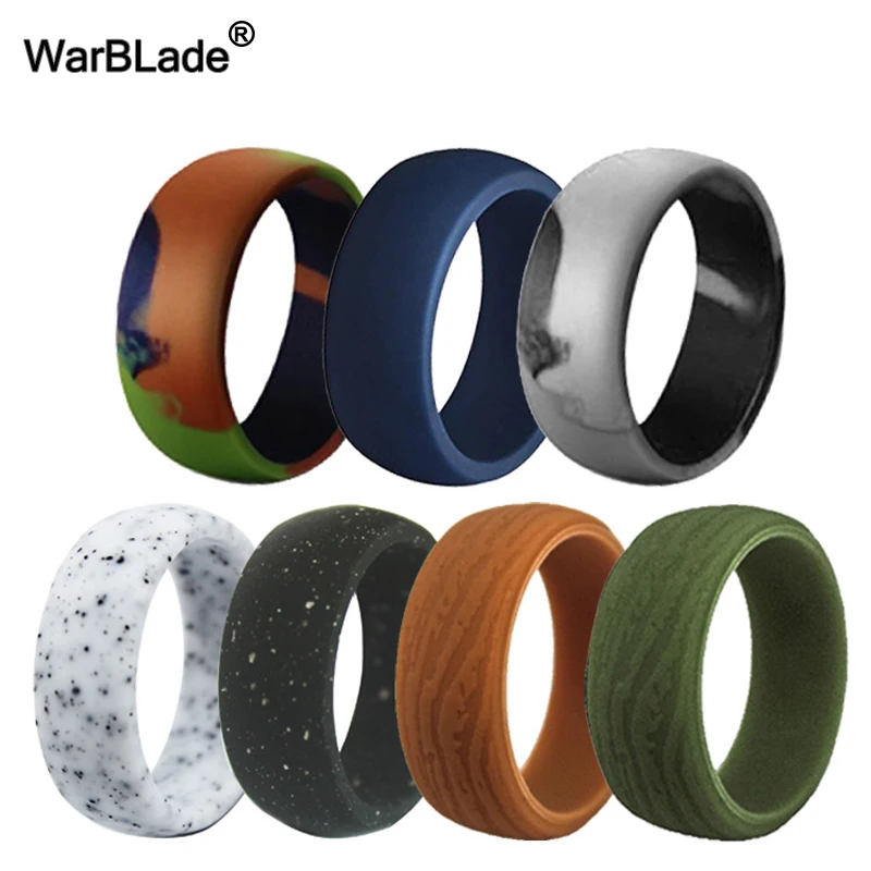 16 Styles 7pcs/set Food Grade FDA Silicone Ring For Men Women Wedding Rubber Bands Hypoallergenic Flexible Silicone Finger Ring