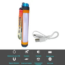 Водонепроницаемый портативный затемняемый внешний блок аккумуляторных батарей Power Bank мигающая дорожная лампа многоцелевой аварийный фонарик для кемпинга