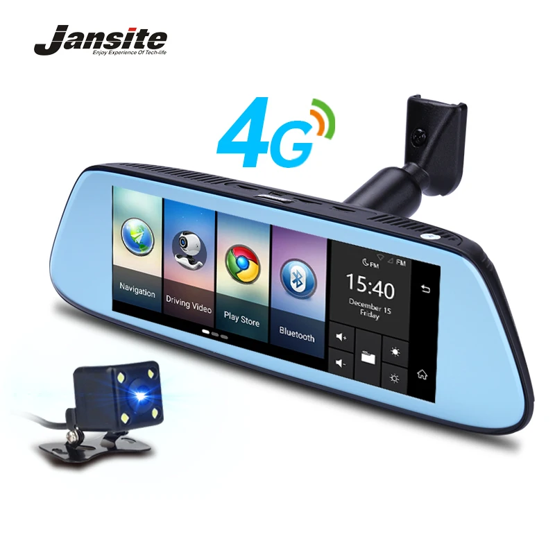 

Jansite 8" 4G Special Mirror Car DVR Camera Android 5.1 with GPS DVRs Automobile Video Recorder Rearview Mirror Camera Dash Cam