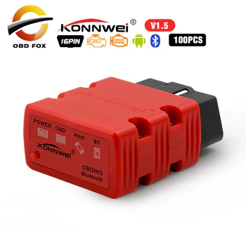 

100pcs/lot super mini elm327 konnwei kw 902 v1.5 bluetooth kw902 elm 327 wifi with pic auto diagnostic tool DHL free