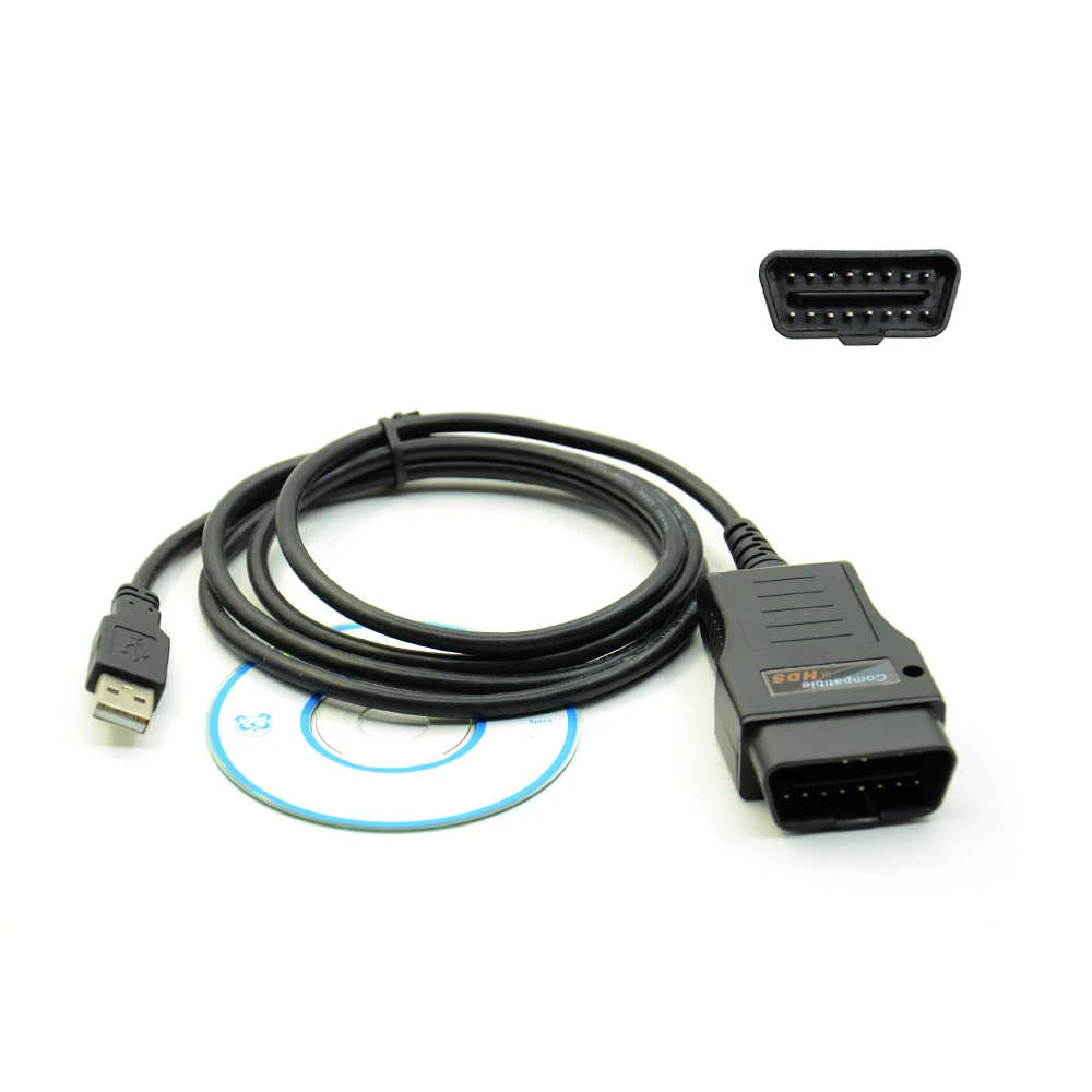 New Xhorse HDS Cable  OBD2 Diagnostic Cable with Multi langauge free shipping best car battery tester