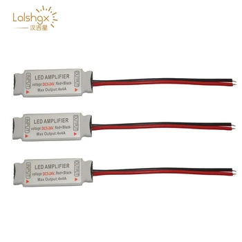 

5PCS DC5V 12V 24V Mini RGBW LED Amplifier 4A X 4Channel Ultra Slim Mini Portable Repeater for SMD 5050 RGBW LED Strip Light Tape