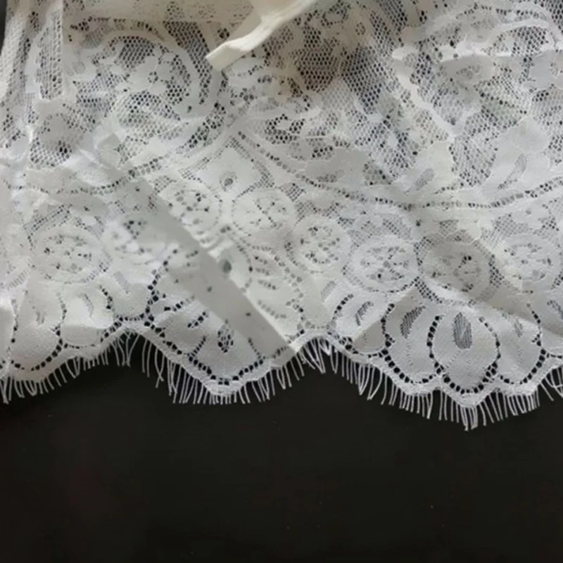 Slips women black white Eyelash lace leakage shoulder transparent full slips hot intimates underwear