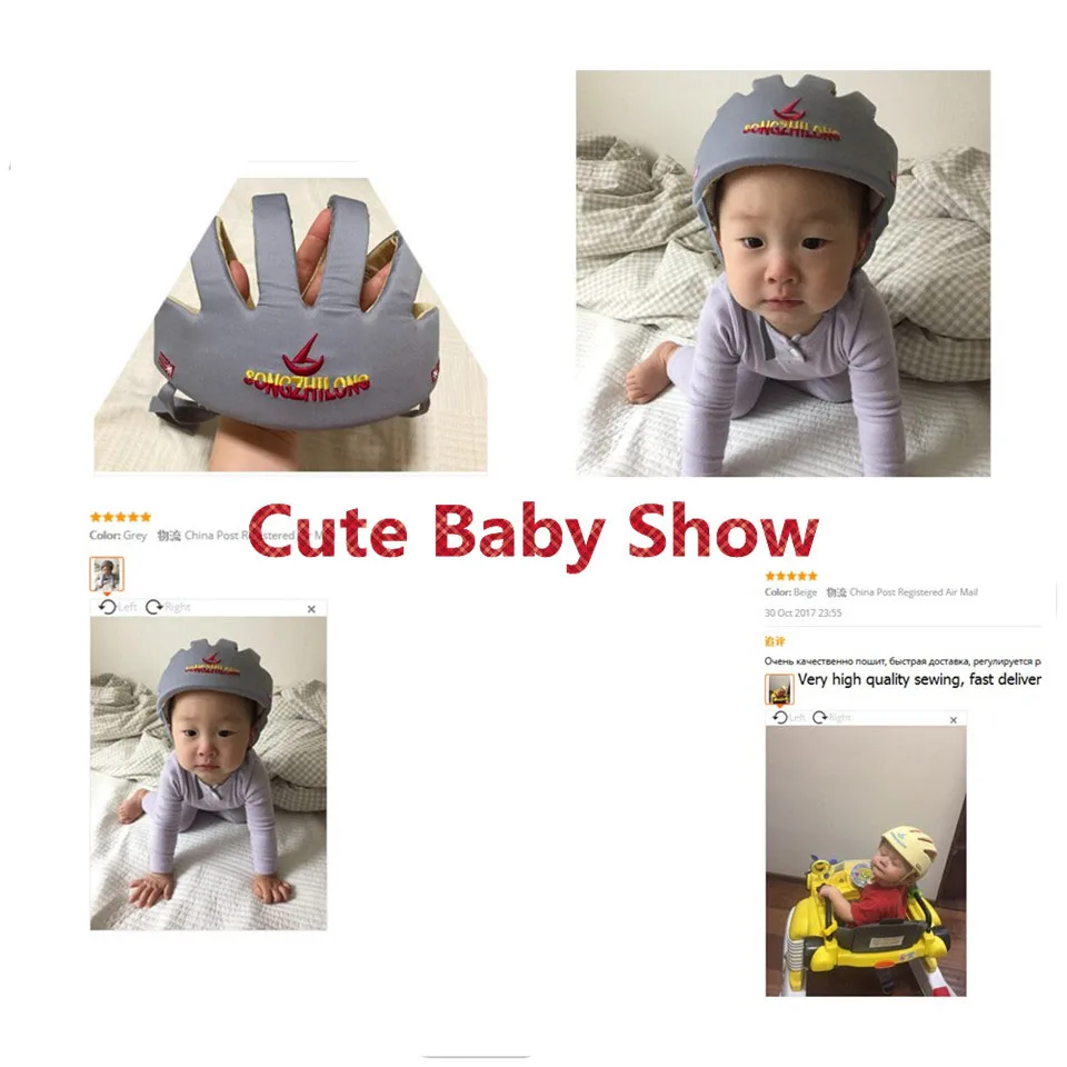 car baby accessories Baby Helmet Safety Protective Helmet For Babies Girl Cotton Infant Protection Hats Children Cap For Boys Girls Capacete Infantil Children's Finger Toothbrush