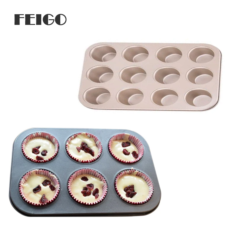 

FEIGO 6 Holes Cake Mold Stainless Steel Not Sticky DIY Shape Cake Pudding Cookie Bakeware Baking Pan Kitchen Cupcake Molds F167