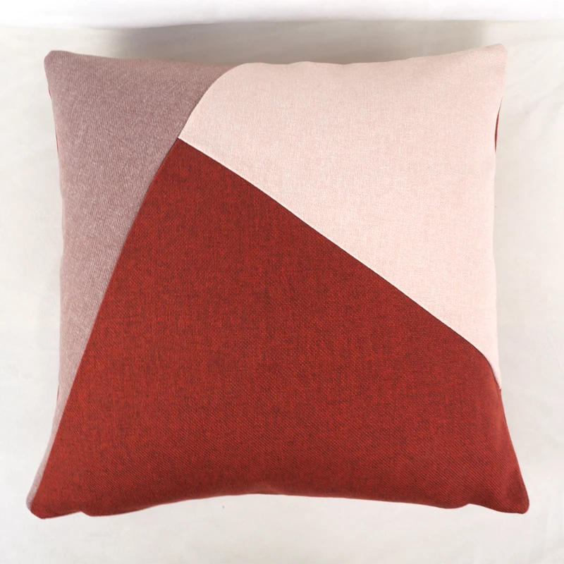 Cena Geometria Patchwork kolor poszewka Nordic styl litego kolorowa poduszka pokrywy skrzynka Sofa dekoracja domowa na krzesło bez farszu