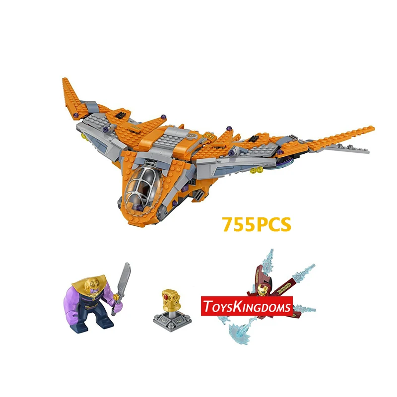 

Avenger super hero marvel infinity war thanos Ultimate battle block ironman camorra Star-Lord figures Spacecraft brick 76017 toy