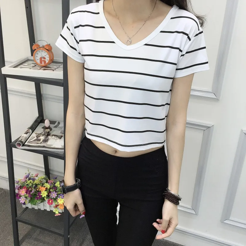 

22 Style Summer Striped Printed Women T Shirt Fashion Cute Casual Girls Tops T Shirts Female Short Sleeve Shirts