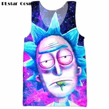 Летняя 3D жилет аниме Рик и Морти Безрукавки для женщин Морти принт Для мужчин Для женщин Hipster 3D майка Смешные жилет размер S-5XL падение