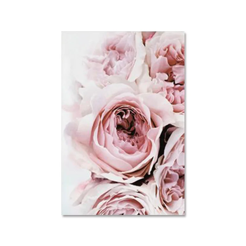 В скандинавском стиле цветочные плакаты и принты настенные картины для гостиной розовые цветы декоративная живопись Домашний декор - Цвет: 01