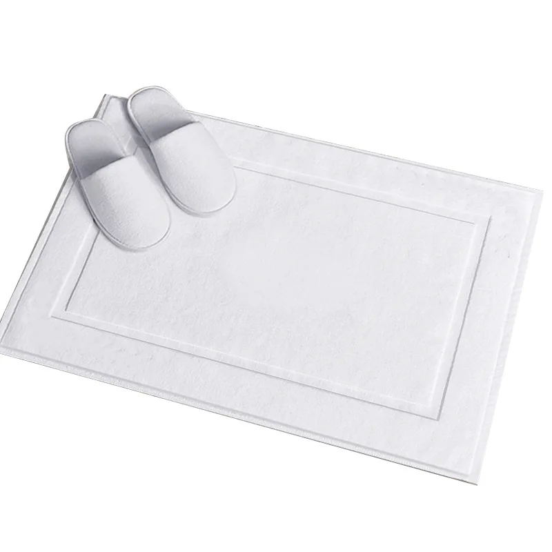 2018 New Hotel white Floor towel Carpets of Bathroom 100 Cotton White