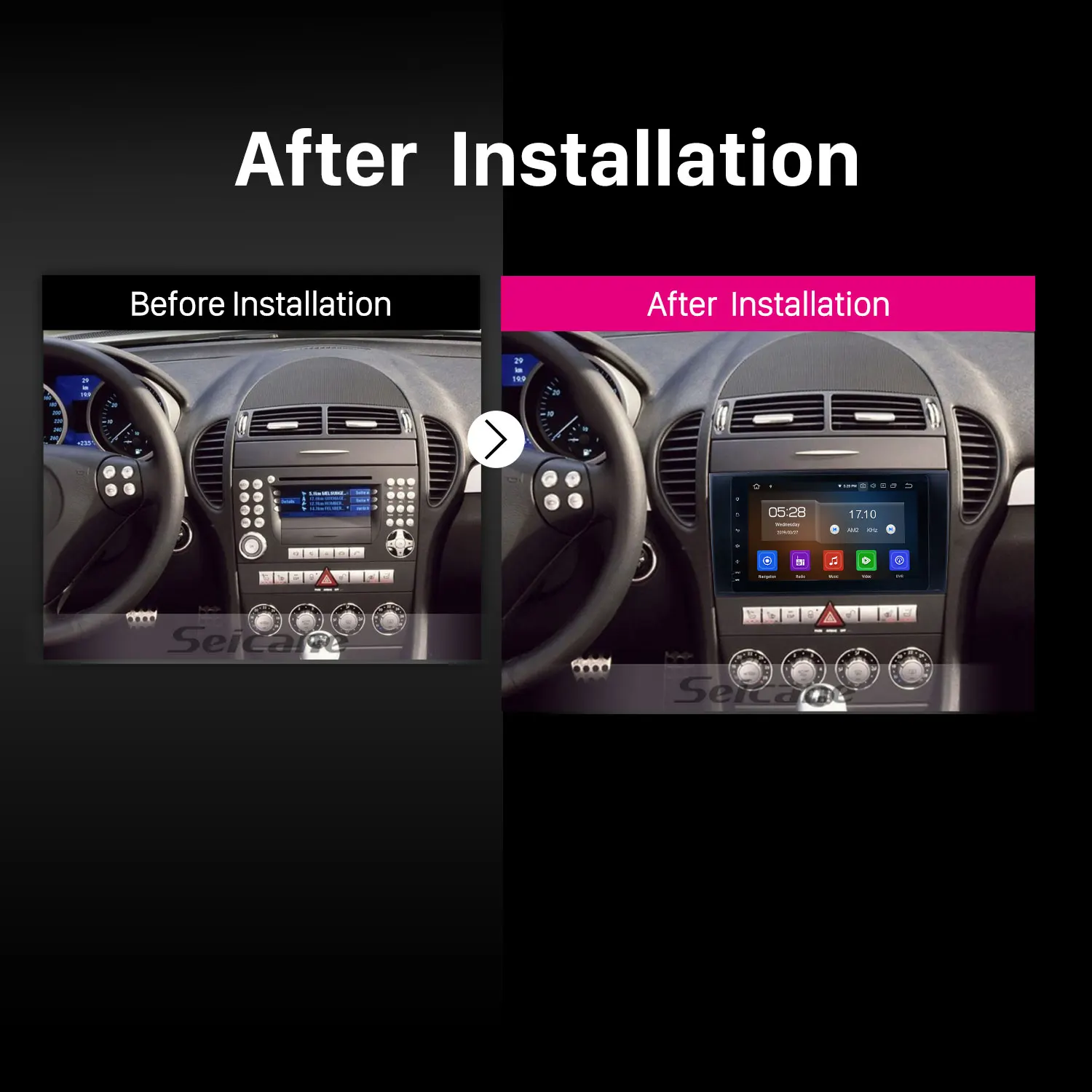 Clearance Seicane Android 9.0 8inch 2 Din GPS Car Radio For 2000-2011 Mercedes SLK Class R171 SLK200 SLK280 SLK300 SLK350 SLK55 5