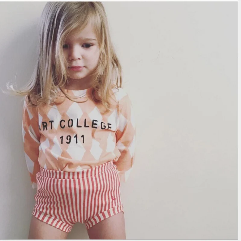 Child Girls Short Pants Baby Boy Shorts Cotton Children's Clothes Striped Comfortable Lovely Shorts