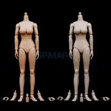 1:6 Scale Female Girl Nude Body Large Bust 12” Action Figure Toy with Etrax Hands & Feet Body Parts for Phicen Head Sulpt