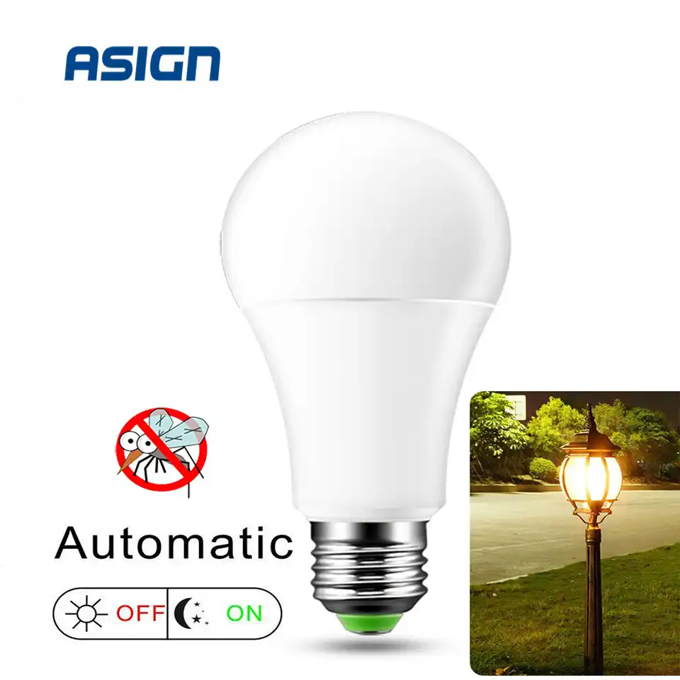 Led Dusk To Dawn Light Bulb 7w 12w Smart Sensor Bulbs Automatic Indoor Outdoor Lighting Lamp For Porch Hallway Patio Garage A60