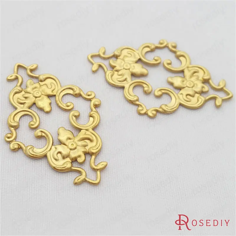 (29452)20PCS 36*23MM Not plated color Brass Decorative Connect Pendants