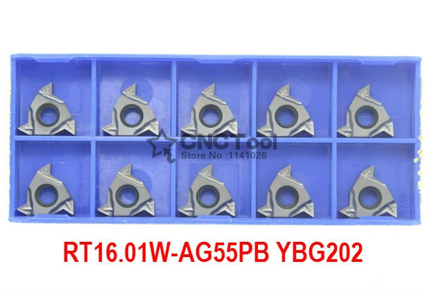 ZCCCT RT16.01W-AG55PB YBG202 резьбы токарные вставки карбида вольфрама 55 градусов внешние