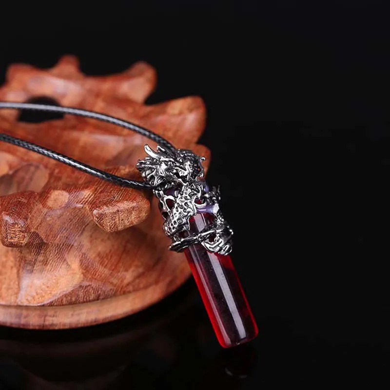 

PUN perfume dragon pendant vintage antique necklace male chocker neckless personalized titanium chain men choker accessories