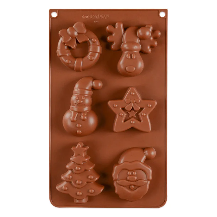 Soft Christmas Silicone Cake Mold High Quality Chocolate Cupcake Liner Baking Cup tree shape soap mold 1007 | Дом и сад