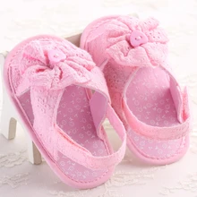 Обувь для новорожденных девочек; вечерние сандалии принцессы для малышей; сандалии с цветочным рисунком для малышей; летняя мягкая детская подошва; нескользящие сандалии