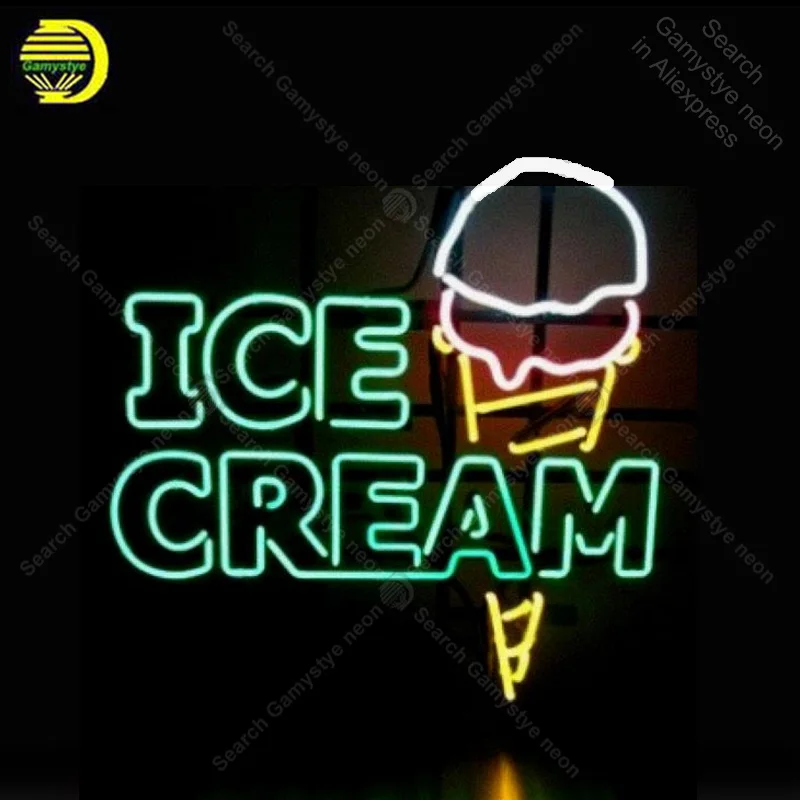 

Icecream Neon Sign Bulb Handcrafted Iconic Sign Custom Beer light Neon Art Lamps Sign store display advertise enseigne lumine