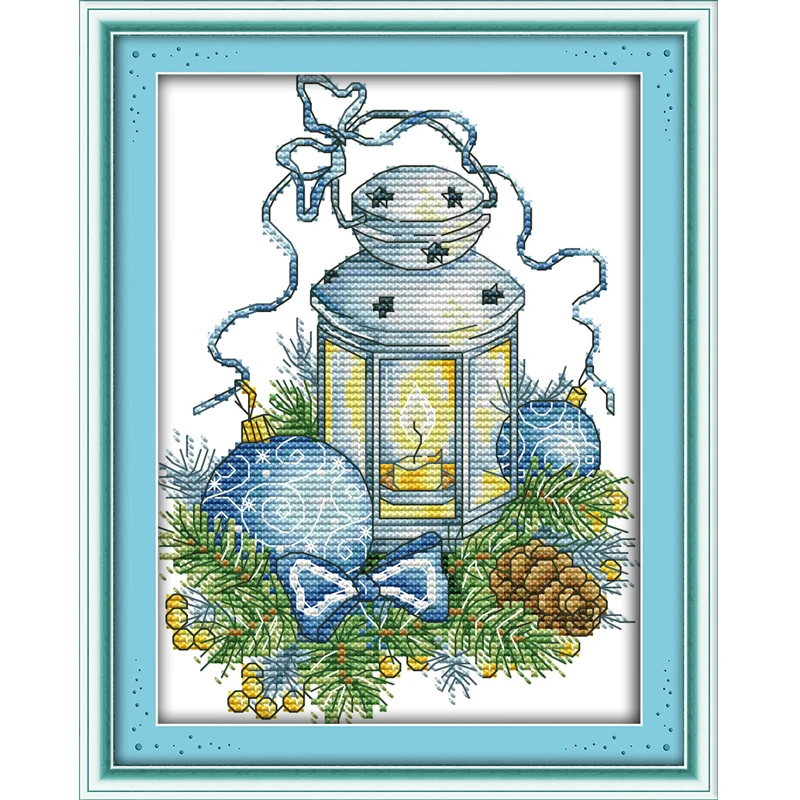 Needlework Cross stitch Sets For Embroidery kits DIY The blue Christmas