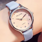 ① Relogio Feminino Бизнес Кварцевые наручные часы Женские часы Модные золотые часы с ремешком из искус ✔