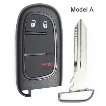 Keyforkess 433MHz 4A PCF7953M Chip GQ4-54T 2 1/ 3 1/ 4 1 4 5 pulsanti Smart Remote Key Fob per Jeep Cherokee 2014 15 16 17 18 19 2020 - KEYECU 433MHz 4A PCF7953M Chip GQ4 54T 2 1 3 1 4 1 4 5