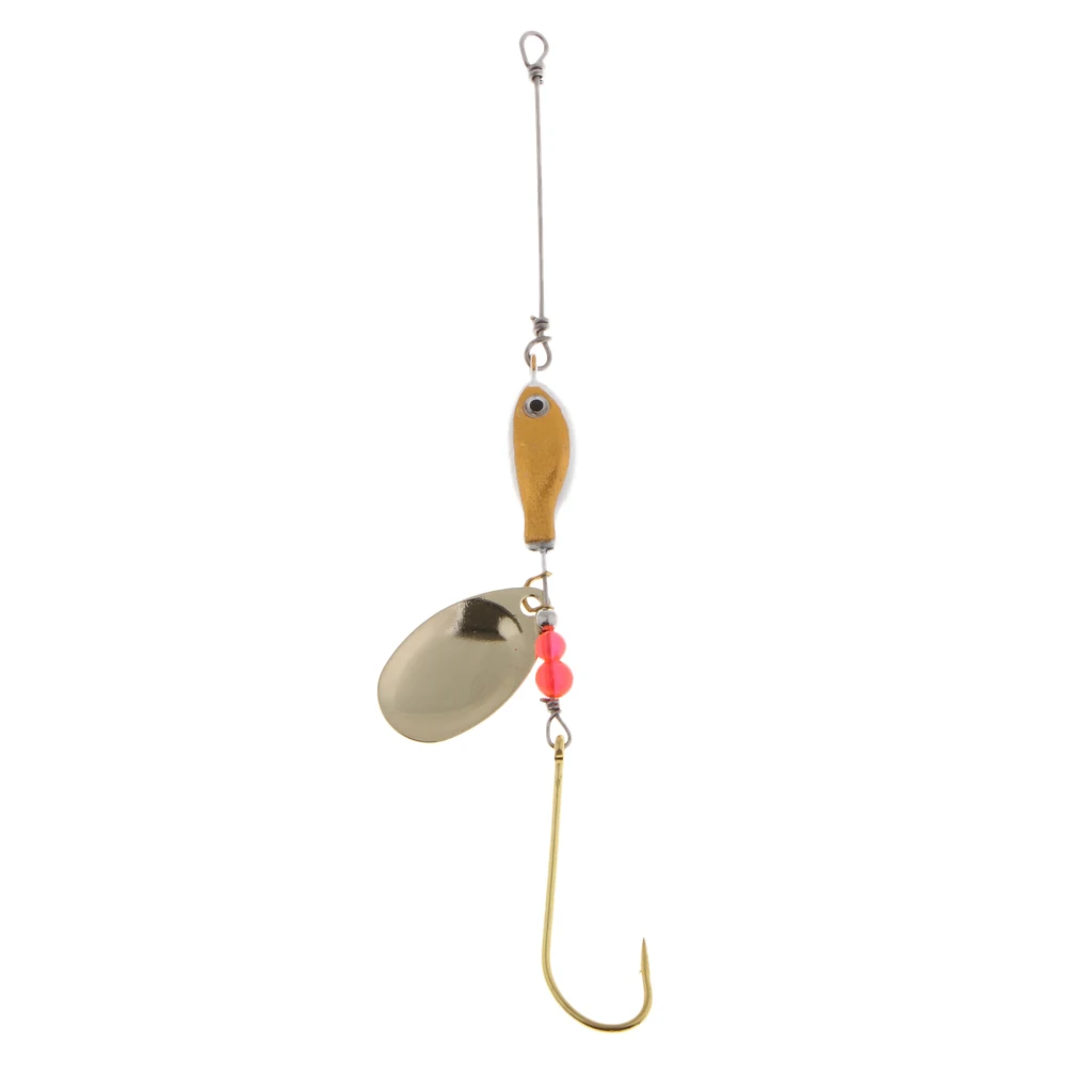 19g Metal Sequins Spinner Fishing Lure Pike Salmon Bait Bass Trout Lead Fish Lure Barbed Hook Spinnerbaits 