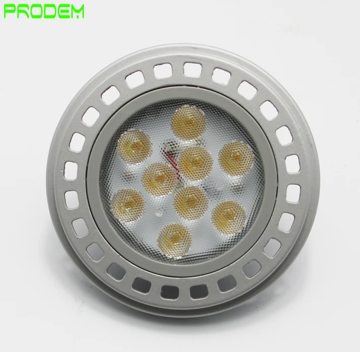 

PRODEM brand LED Spotlight AR111 11W warm white 12VAC, G53 aluminum housing 3 year warranty free shipping