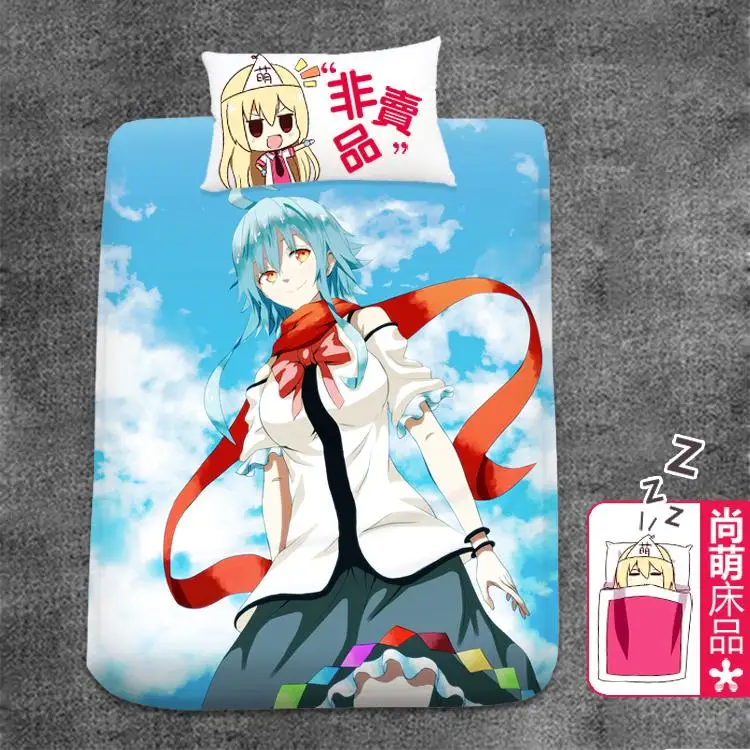 Anime Cartoon Touhou Project Natural Wool Cloth With Soft Nap Flat Sheet Bed Sheet Top Sheet 150