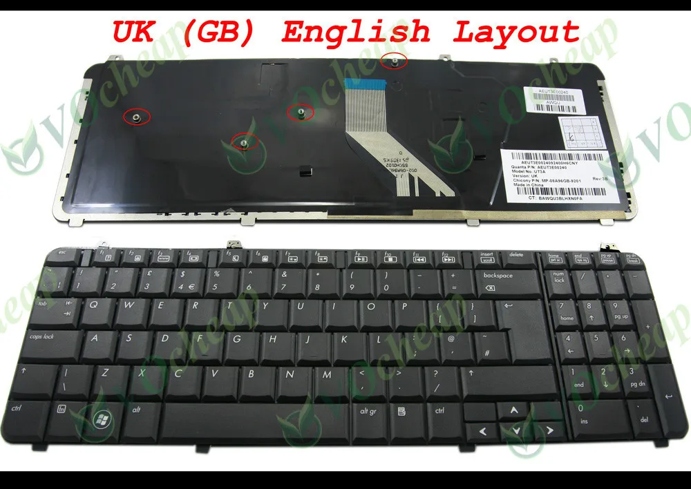 New HP Pavilion DV6-1360US DV6-1230US Keyboard black