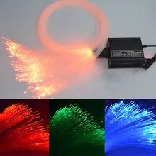 16 Вт RGBW светодиодный волоконно-оптический Звездный светильник, потолочный светильник, набор s, смешанный 220 нитей, 2 м(0,75 мм+ 1,0 мм+ 1,5 мм+ Кристалл) с 28 клавишами радиочастотного пульта дистанционного управления