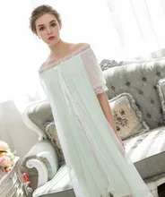 2019 Qatar Saudi Arabia Women Nightgowns Slash Neck Sleepwear Princess Nightdress Ladies Sleeping Dress Home Clothes afc asian cup 2019 saudi arabia qatar
