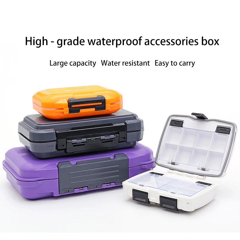 2 Colors Fishing Tackle Box Double Layer Hard Plastic Fishing