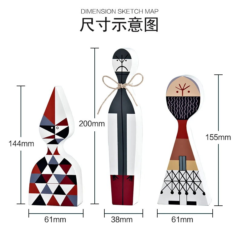 3 шт. домашний декорационная игрушка деревянный подарок ремесла домашний декор из дерева фигурки новое поступление